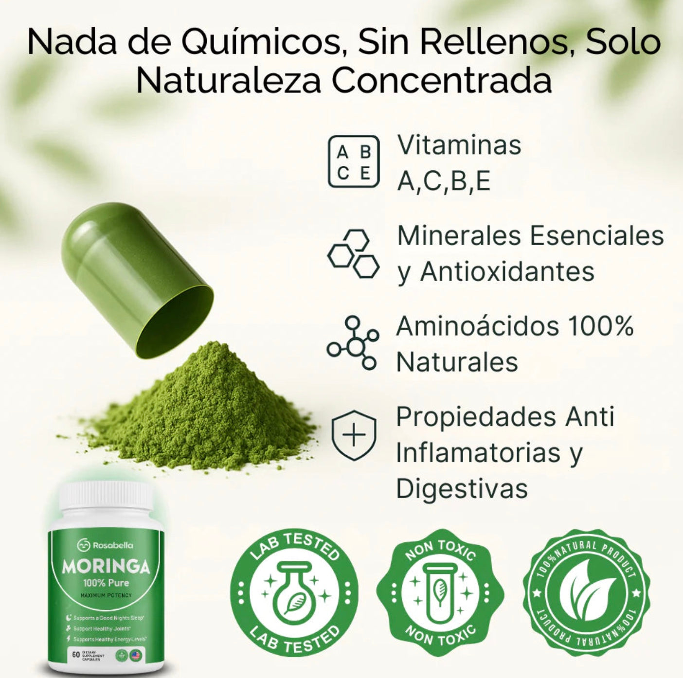 DUO MORINGA 100% PURA🍃+ ENVÍO GRATIS A GUATEMALA 🇬🇹.