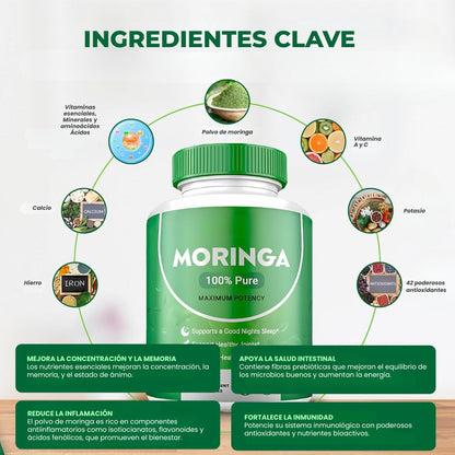 DUO MORINGA 100% PURA🍃+ ENVÍO GRATIS A GUATEMALA 🇬🇹.