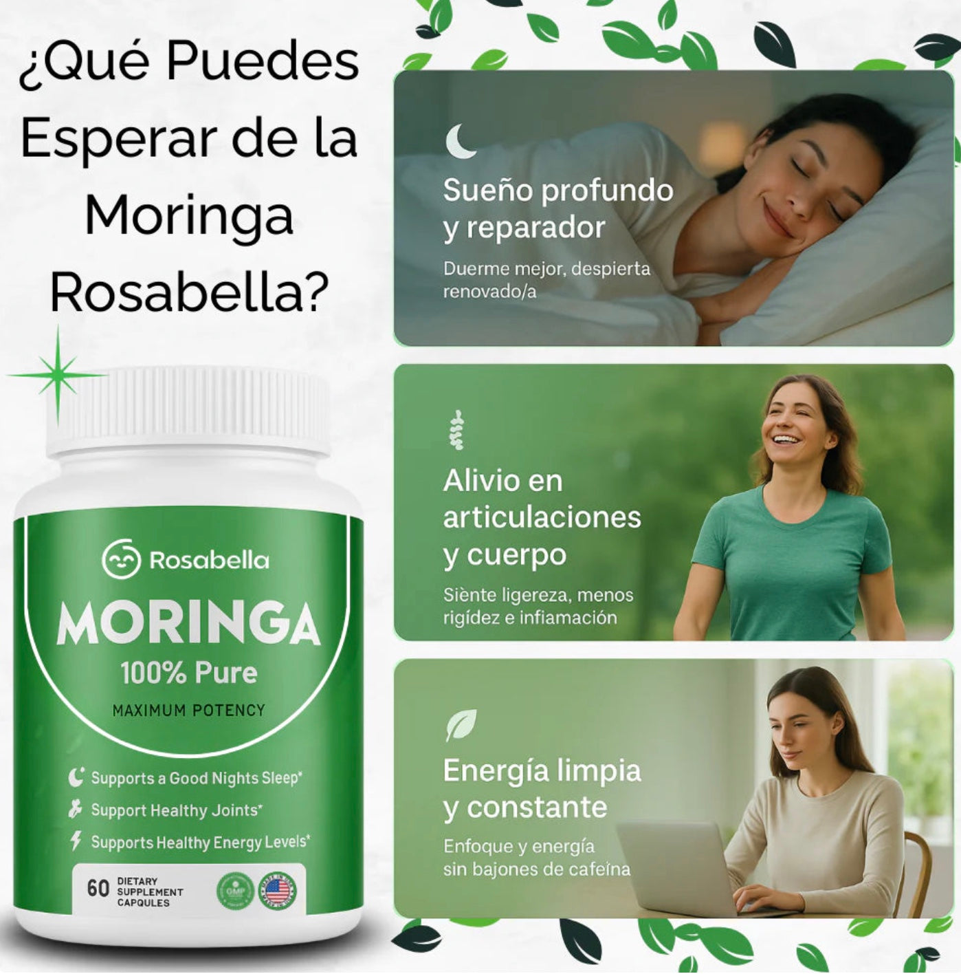 DUO MORINGA 100% PURA🍃+ ENVÍO GRATIS A GUATEMALA 🇬🇹.