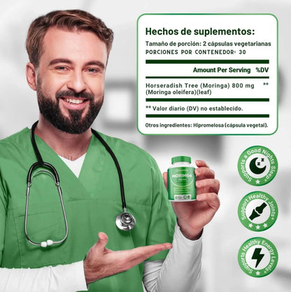 DUO MORINGA 100% PURA🍃+ ENVÍO GRATIS A GUATEMALA 🇬🇹.