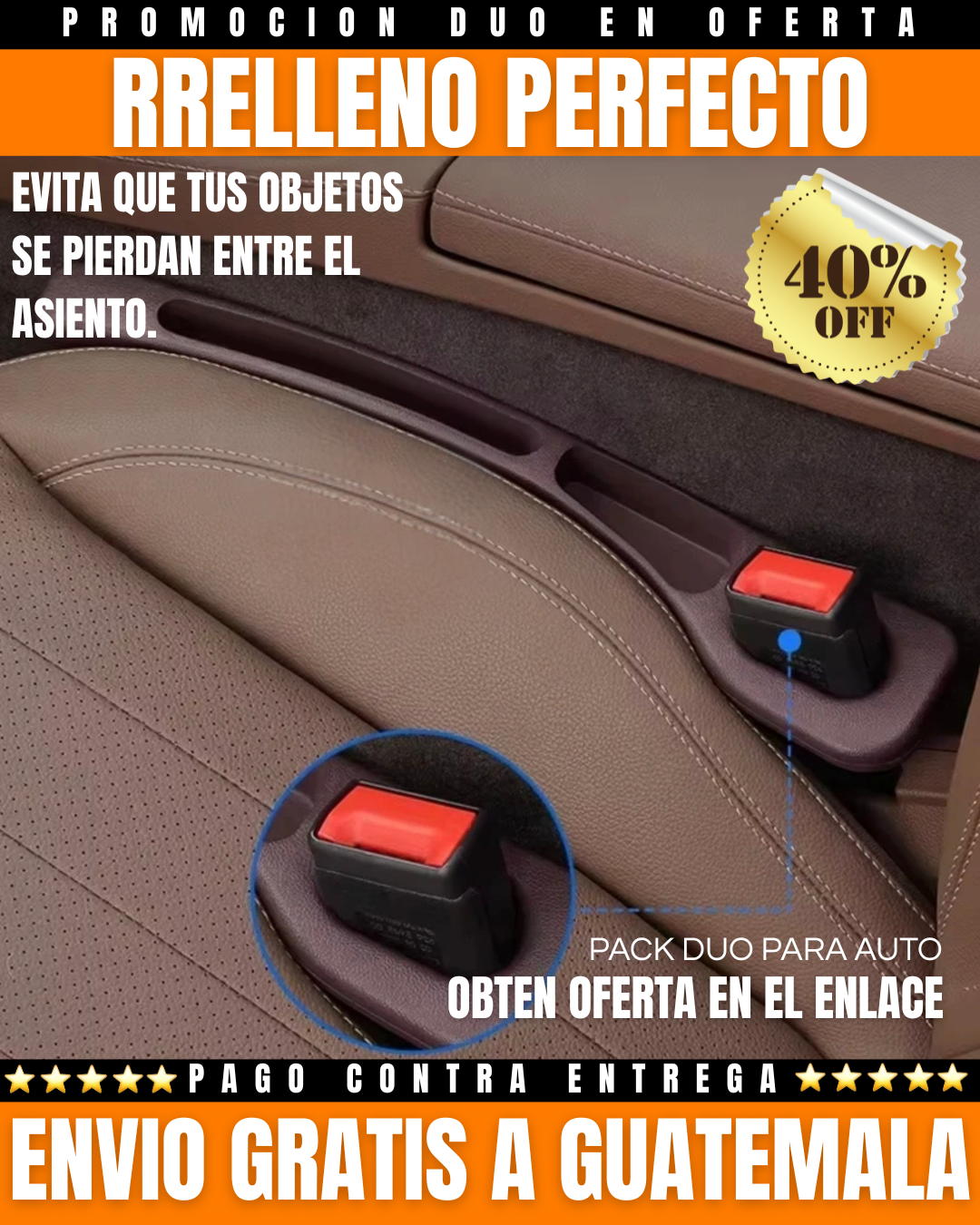🎁🎁DUOTAP™- PARA ASIENTOS DE AUTOMOVIL + ENVÍO GRATIS A TODOS GUATEMALA 🇬🇹